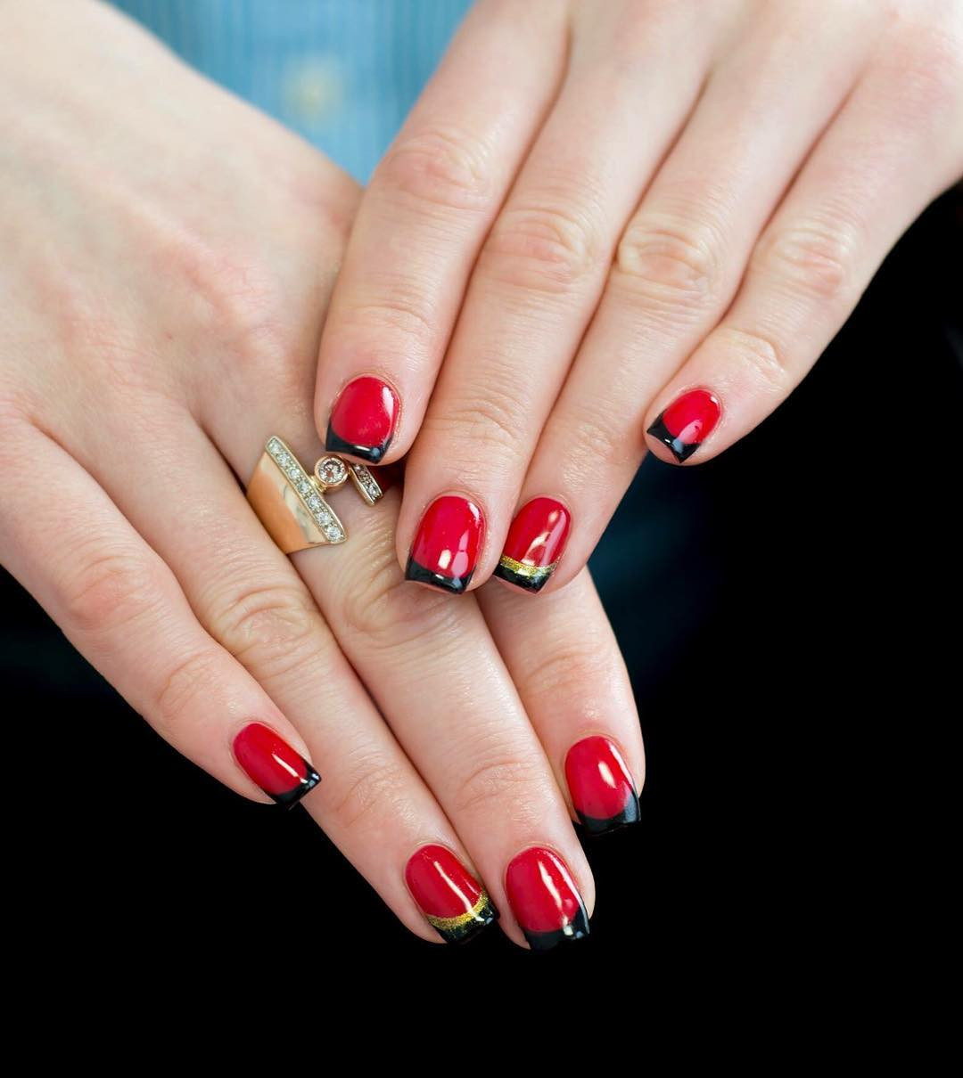 Black And Red Nail Ideas
 22 French Tip Nail Art Designs Ideas