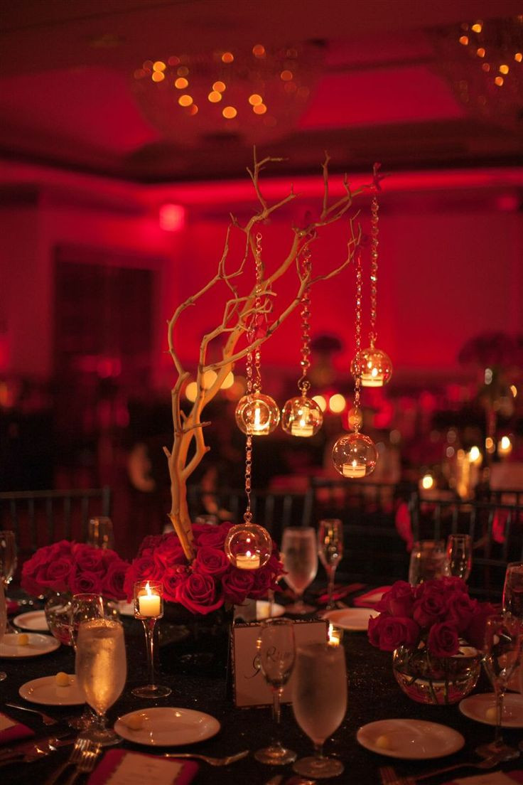 Black And Red Wedding Decorations
 Black & Red Wedding Centerpieces