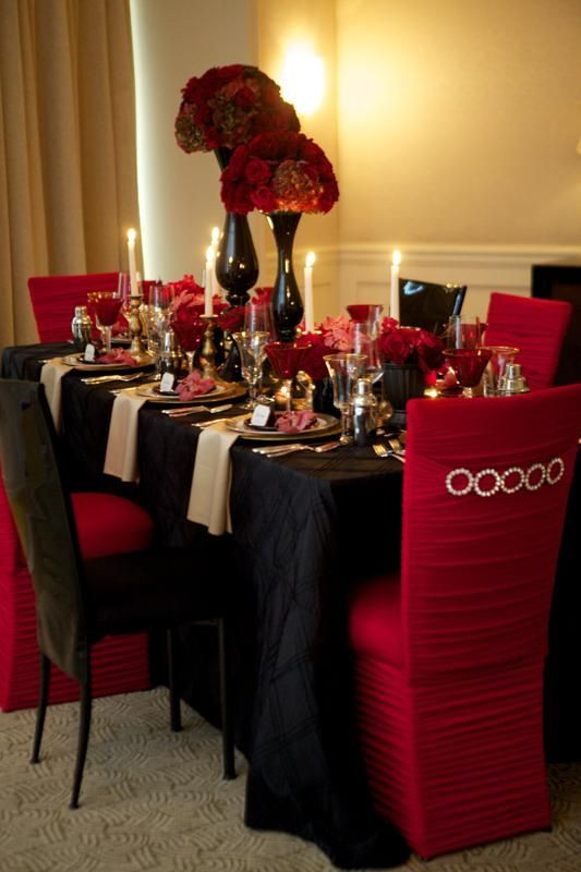 Black And Red Wedding Decorations
 Picture Red And Black Wedding Ideas