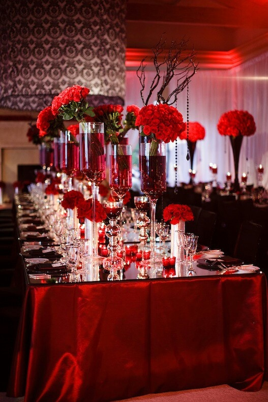 Black And Red Wedding Decorations
 30 best Red and Black Table Decor images on Pinterest