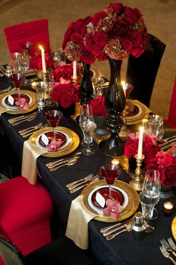 Black And Red Wedding Decorations
 Powerful Red And Black Wedding Décor Ideas in 2019