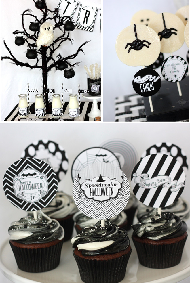 Black And White Birthday Decorations
 Sophisticated Black White Halloween Party