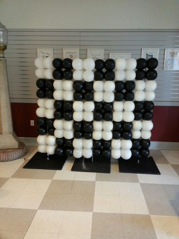 Black And White Birthday Decorations
 Black & White Checkered Wall