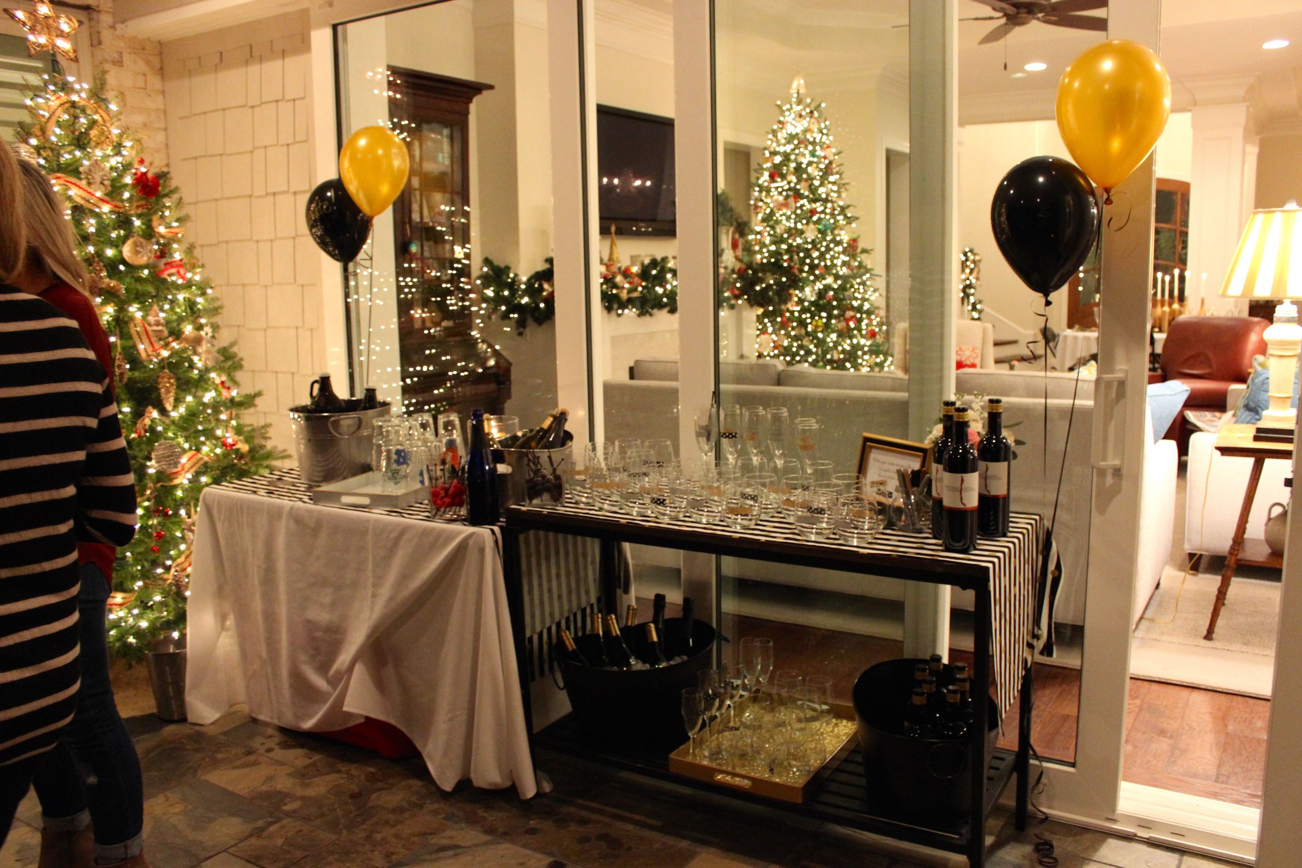 Black And White Birthday Decorations
 Gold Black and White My 30th Birthday Dinner Party