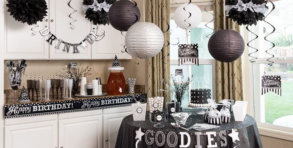 Black And White Birthday Party Decorations
 Black & White Birthday Party Supplies Party City