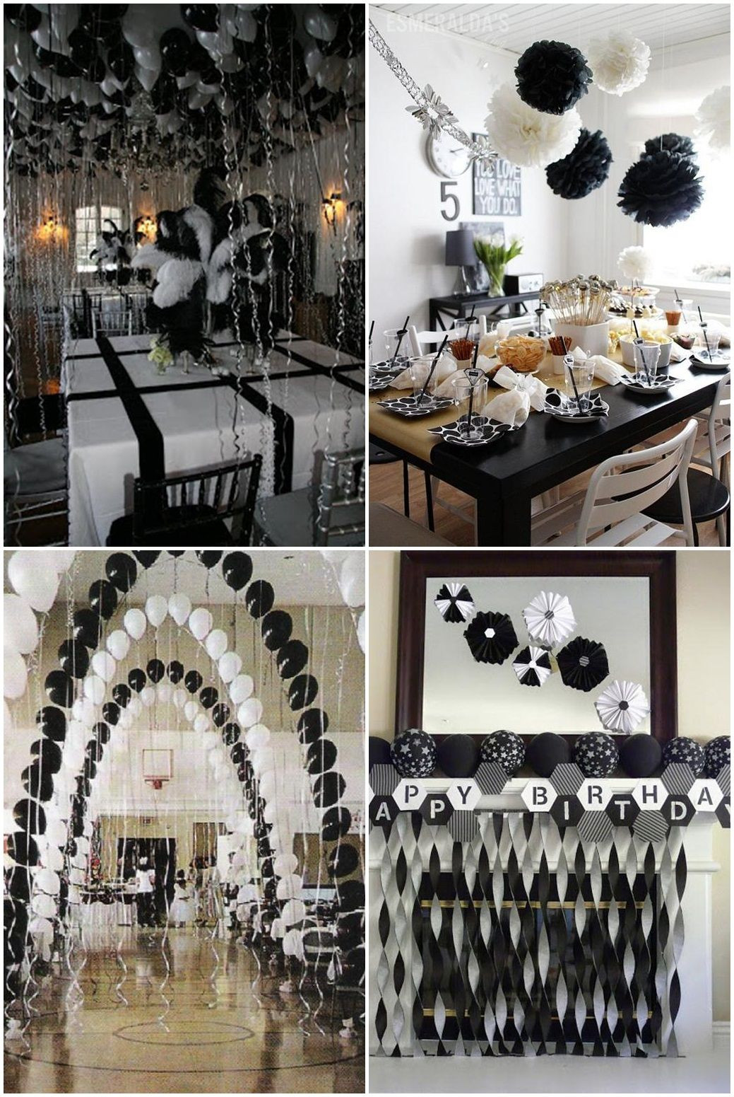Black And White Birthday Party Decorations
 Black And White Graduation Party Ideas