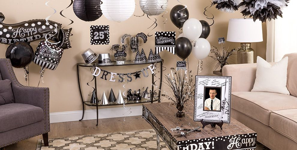 Black And White Birthday Party Decorations
 Black & White Birthday Party Supplies