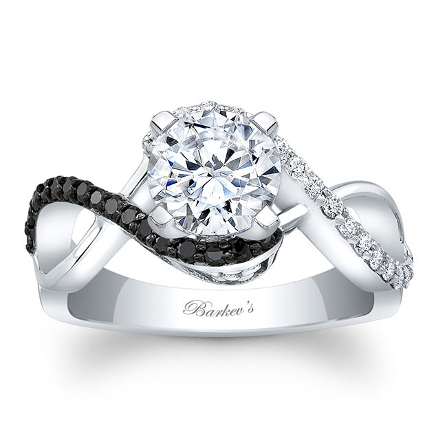 Black And White Diamond Engagement Rings
 Barkev s Black Diamond Engagement Ring 8020LBK