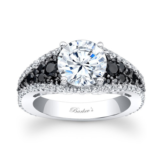 Black And White Diamond Engagement Rings
 Barkev s Black & White Diamond Engagement Ring 789