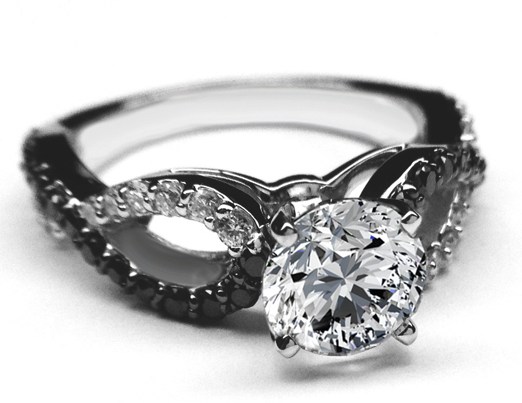 Black And White Diamond Engagement Rings
 Black Diamond Engagement Rings from MDC Diamonds NYC