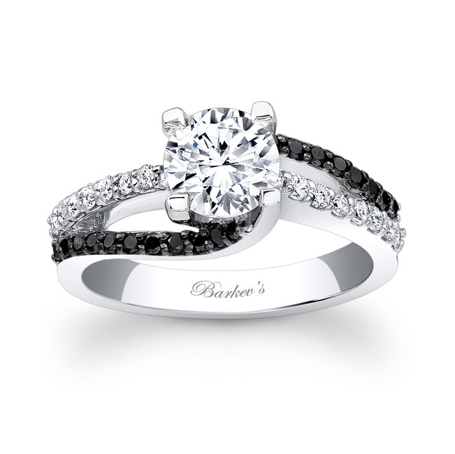 Black And White Diamond Engagement Rings
 Barkev s Black Diamond Engagement Ring 7677LBK