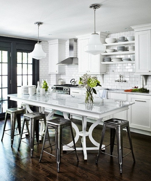 Black And White Kitchen Table
 25 Beautiful Black and White Kitchens The Cottage Market