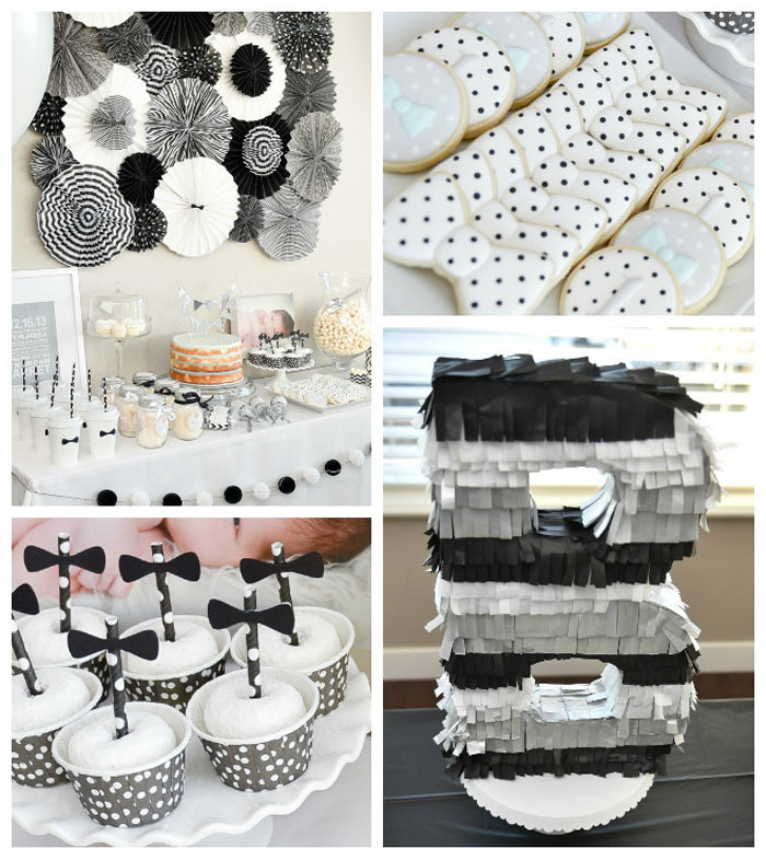 Black And White Party Food Ideas
 Kara s Party Ideas Black & White Bow Tie Themed Birthday Party