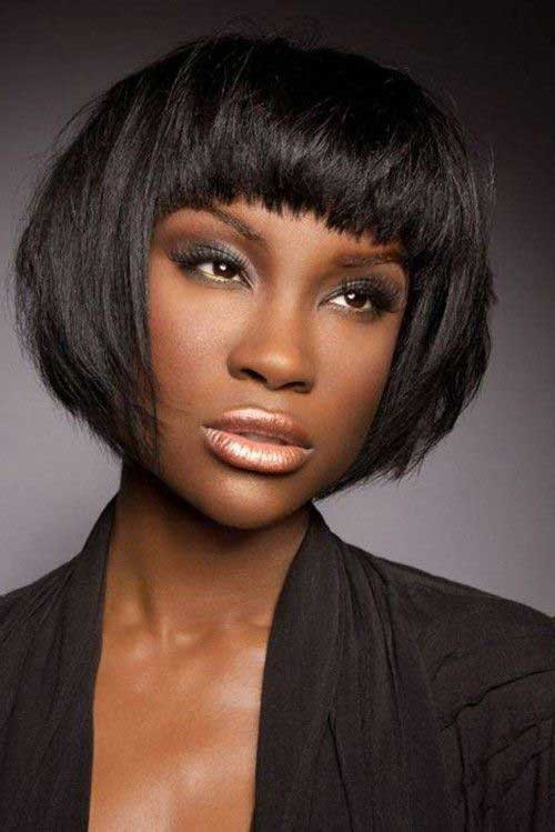 Black Bob Hairstyles With Bangs
 Short Hairstyles with Bangs for Black Women