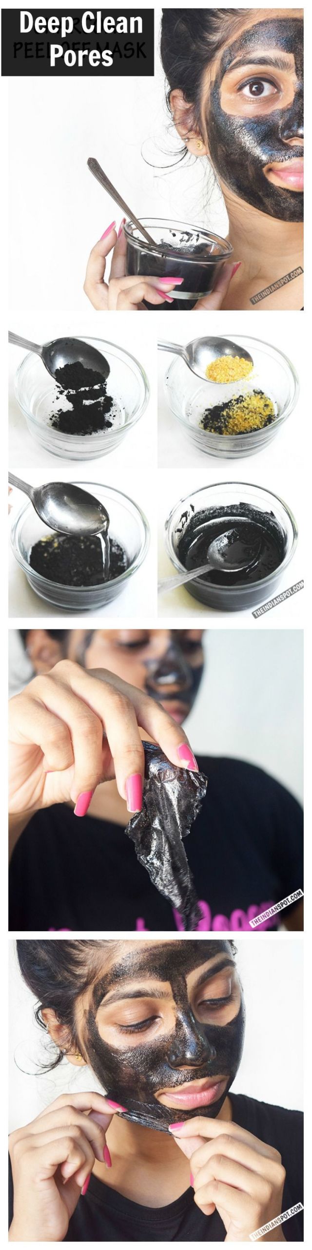 Black Charcoal Mask DIY
 DIY peel off charcoal mask beauty