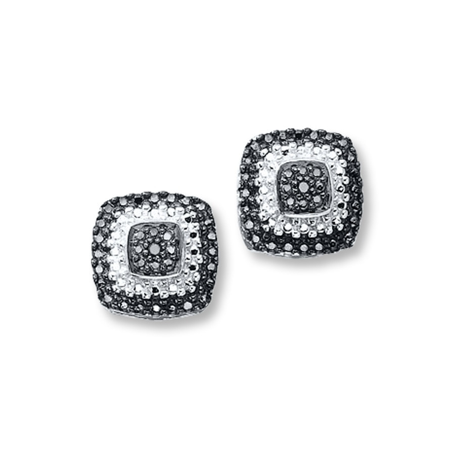 Black Diamond Earring Studs
 Black Diamond Earrings Sterling Silver Kay