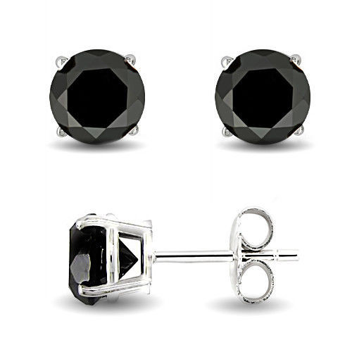 Black Diamond Earring Studs
 2 00 CT Fashion Black Diamond Classic Stud Earrings 14k