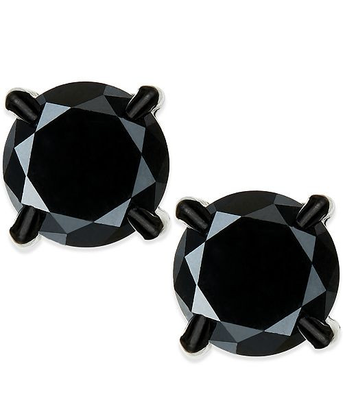 Black Diamond Earring Studs
 Macy s Men s Black Diamond stud Earrings in Stainless