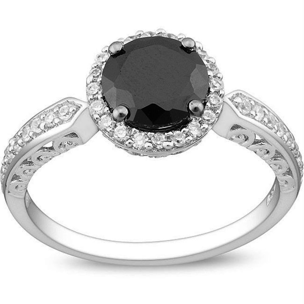 Black Diamond Promise Rings For Her
 Black Diamond Alternatives Engagement Promise Ring 14k