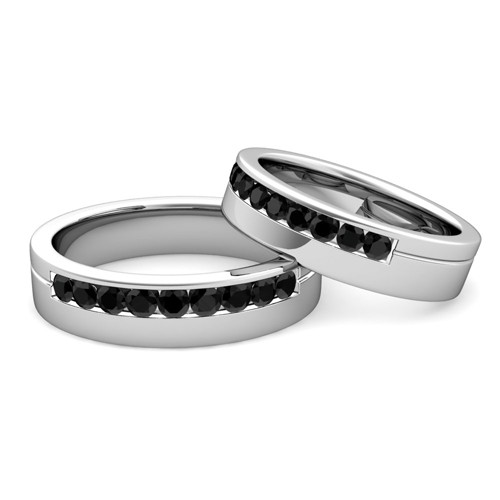 Black Diamond Rings For Her
 Couple s His Her Black Diamond Wedding Ring Platinum