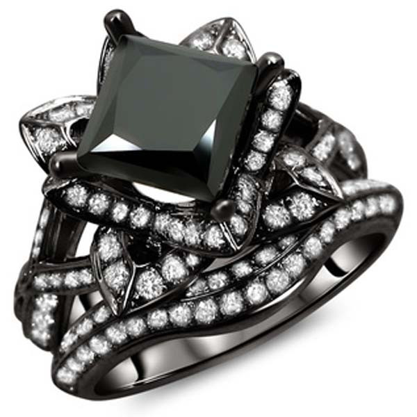 Black Diamond Wedding Rings Sets
 Glamour and Cheap Black Diamond Wedding Ring Sets for