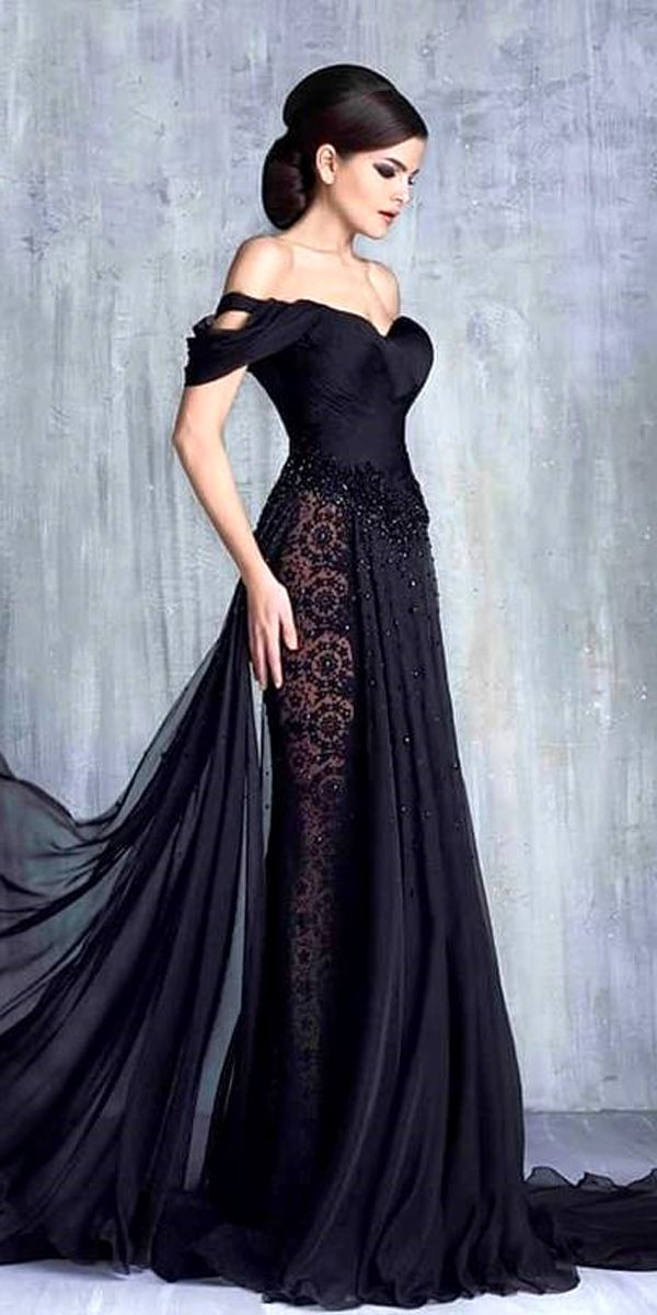 Black Dress To Wedding
 21 Black Wedding Dresses With Edgy Elegance