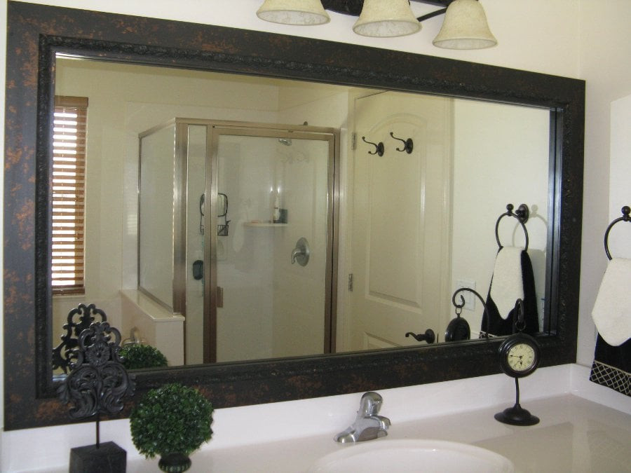 Black Framed Bathroom Mirror
 Bathroom mirror frame mirror frame kit black mirror