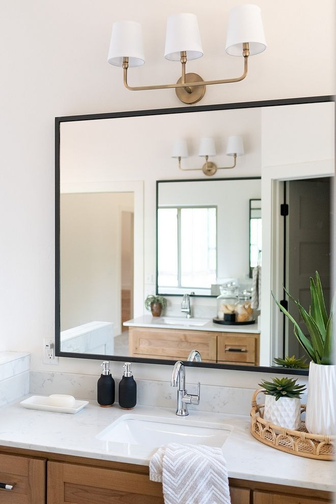 Black Framed Bathroom Mirror
 Bathroom Mirror Modern farmhouse bathroom mirror with thin