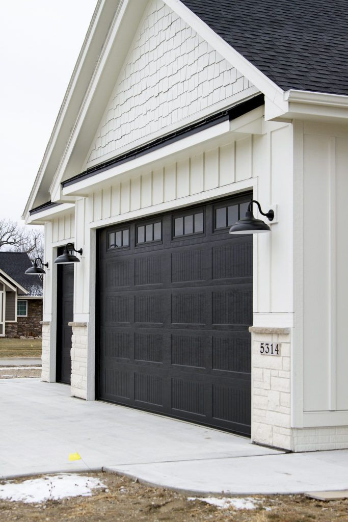 Black Garage Doors
 Garage Doors Vertical Siding Black Lamps in 2019