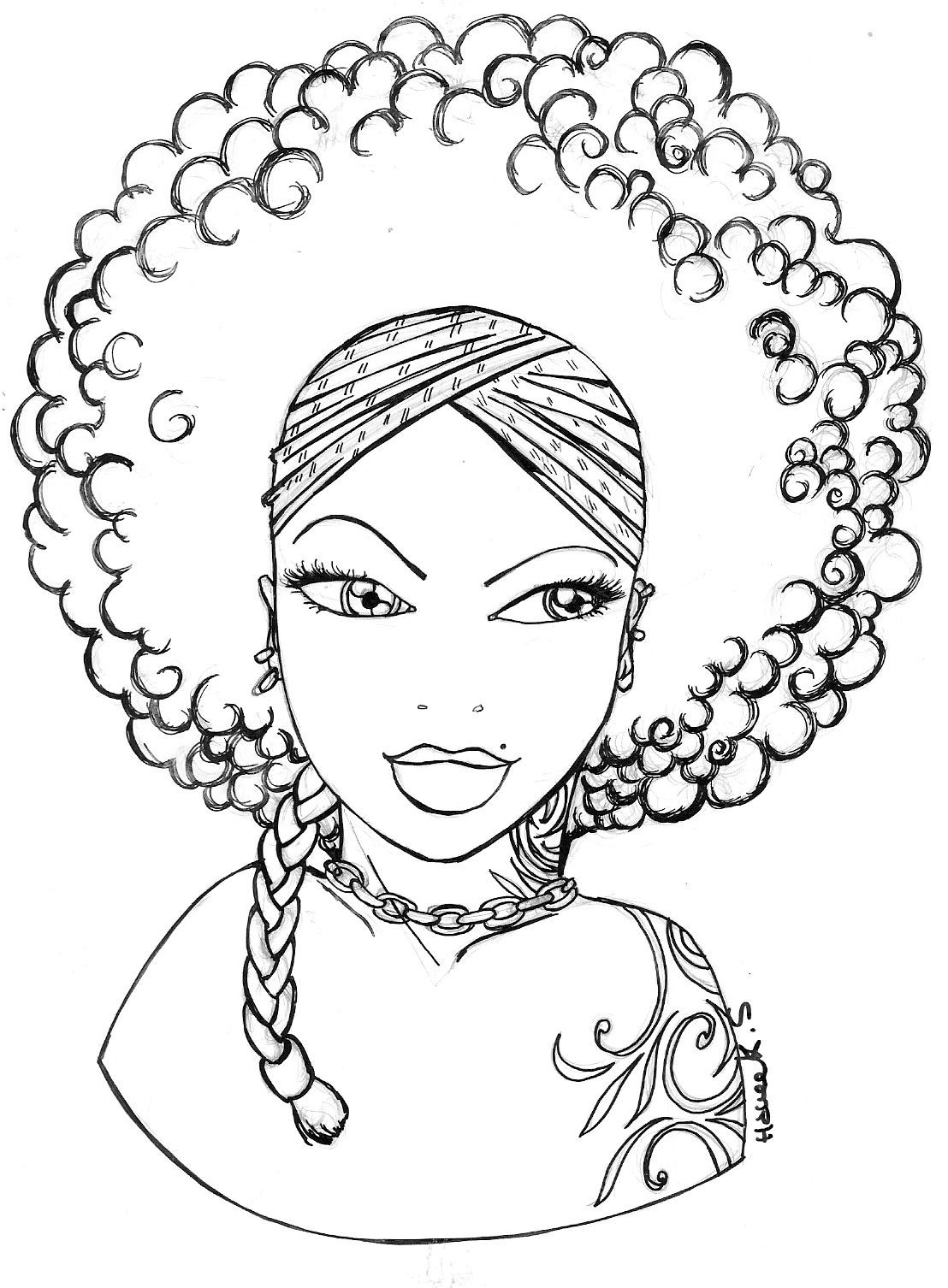 Black Girls Coloring Pages
 Shondra journals