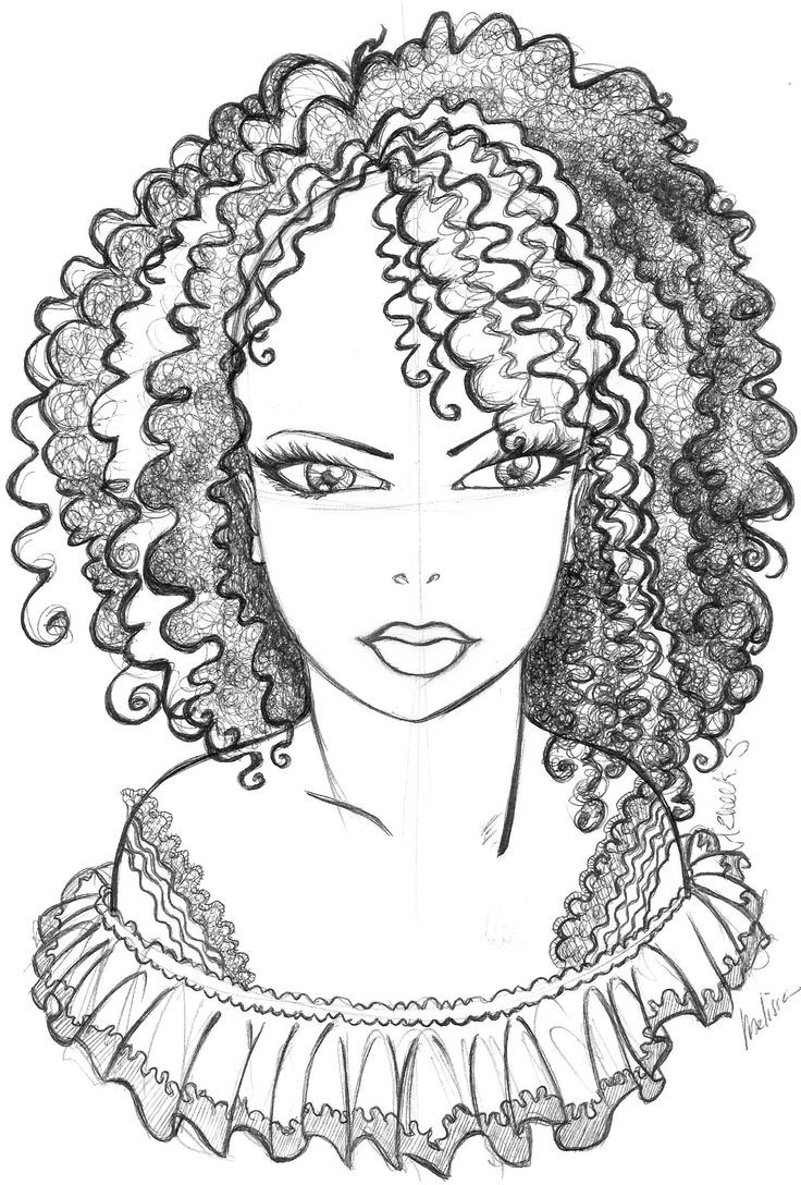 Black Girls Coloring Pages
 Black Girl Afro Drawing at GetDrawings