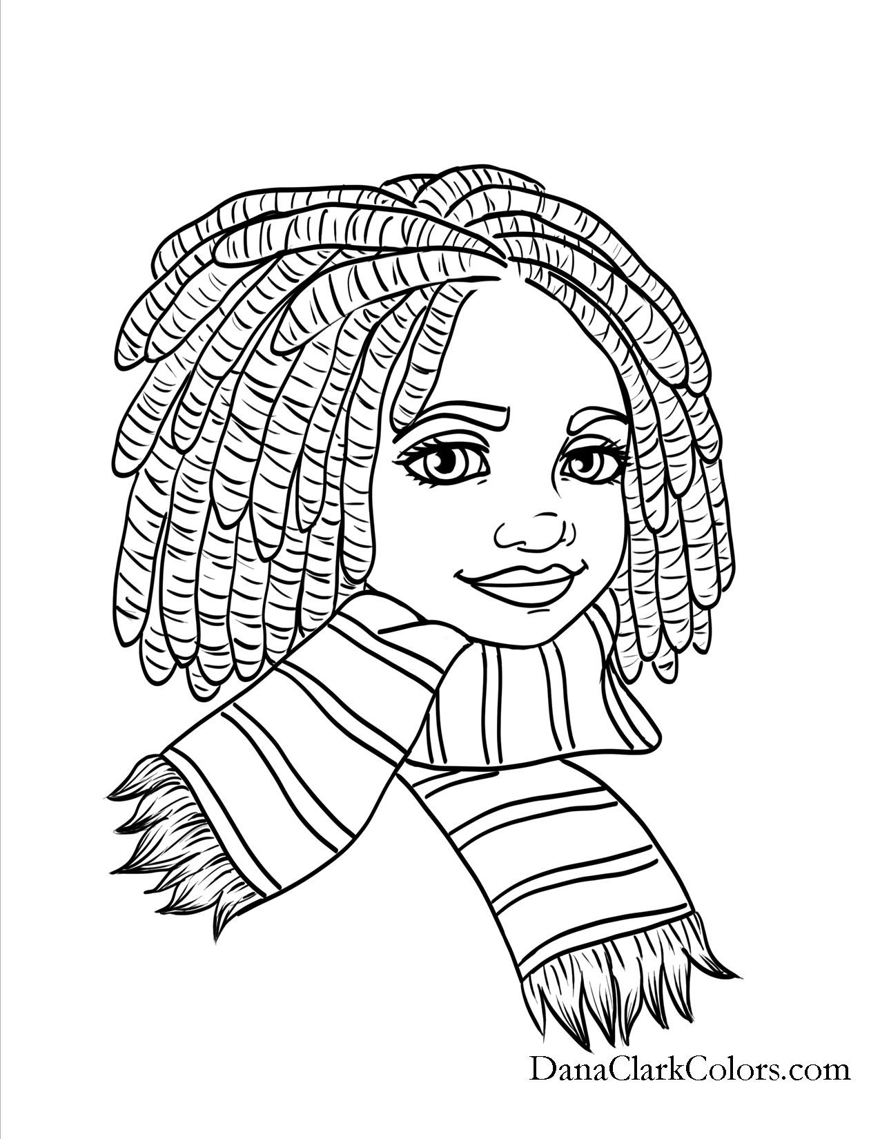 Black Girls Coloring Pages
 Free Coloring Page 7 DanaClarkColors