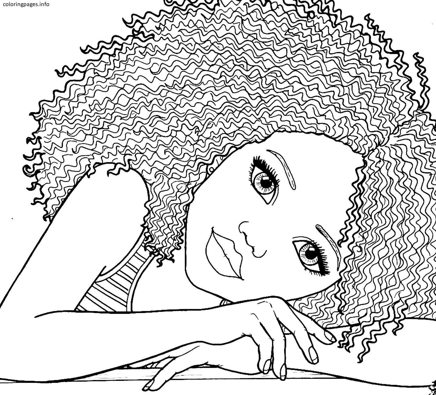Black Girls Coloring Pages
 African Girl Coloring Pages at GetColorings