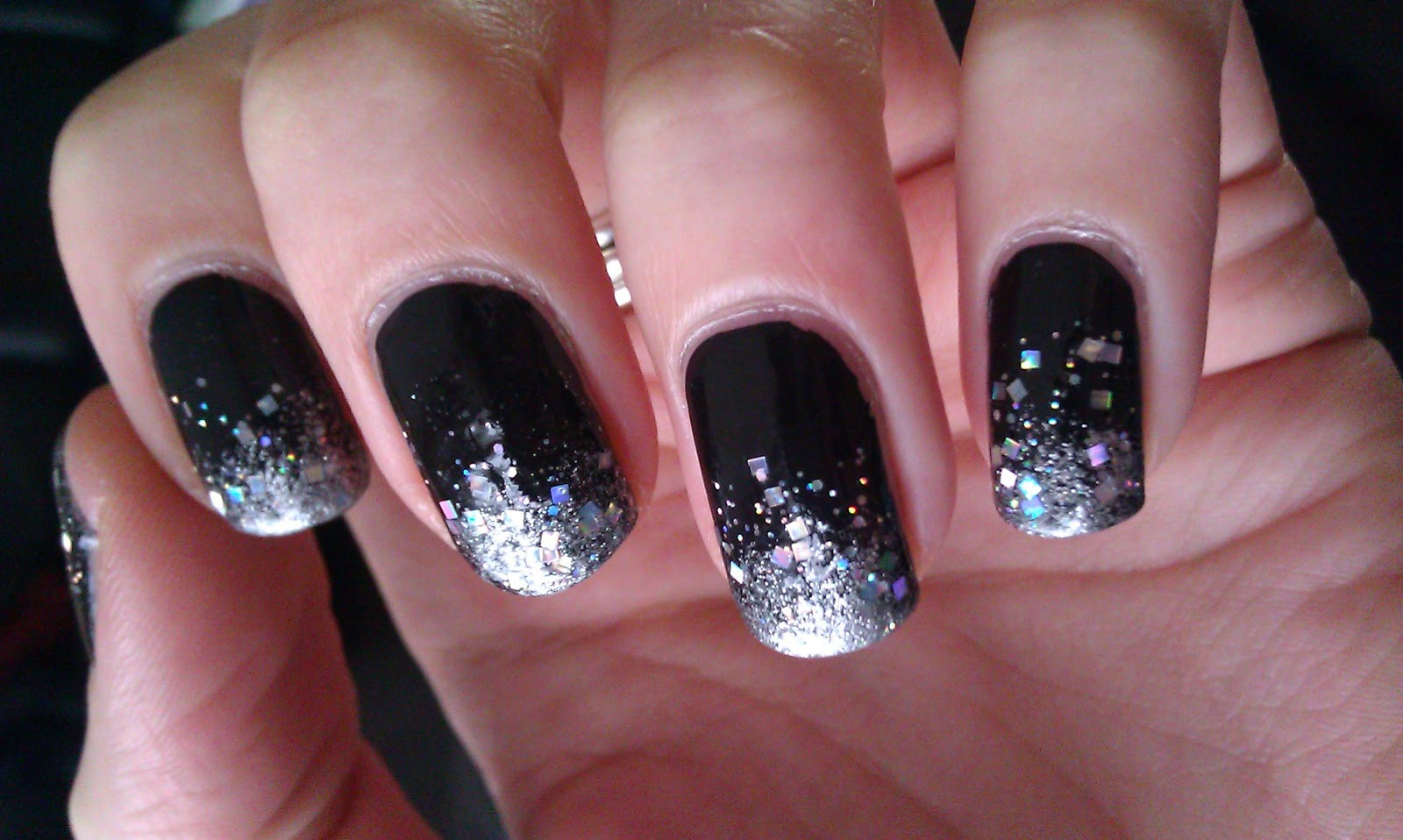 Black Glitter Nails
 CRYSTAL CASTLE UK Beauty and Lifestyle Blog Black