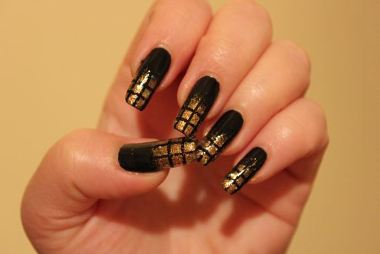 Black Gold Nail Designs
 35 Perfect Black And Gold Nail Art Designs