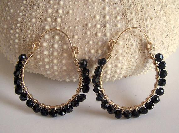 Black Spinel Earrings
 Black spinel earrings black spinel jewelry black spinel