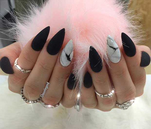 Black Stiletto Nail Designs
 25 Edgy Black Nail Designs Page 2 of 3