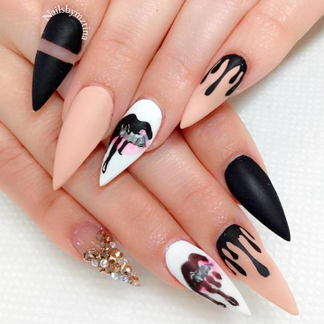 Black Stiletto Nail Designs
 Genuine Beauty Stilettos Nails