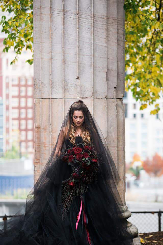 Black Veil Wedding
 Black Bridal Veil Cathedral Veil Drop Blusher Veil e
