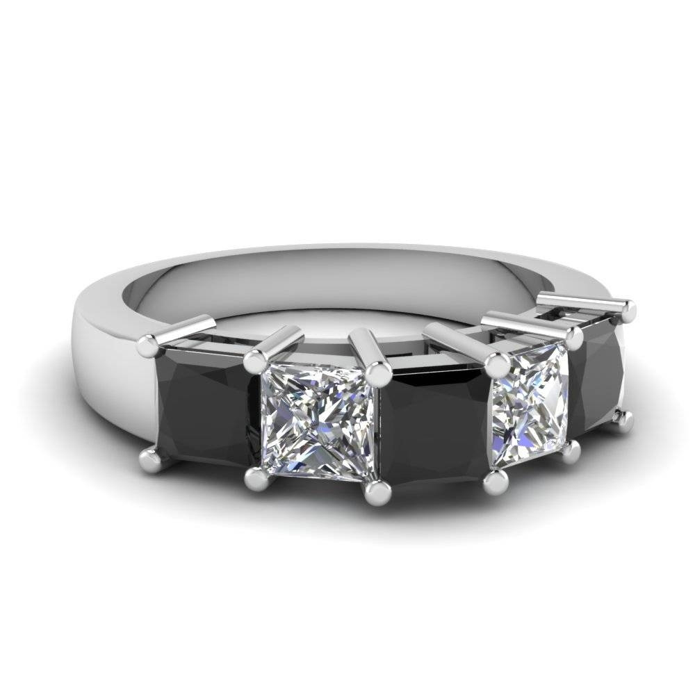 Black Wedding Band With Diamonds
 15 Best of Black Diamond Wedding Bands For Her