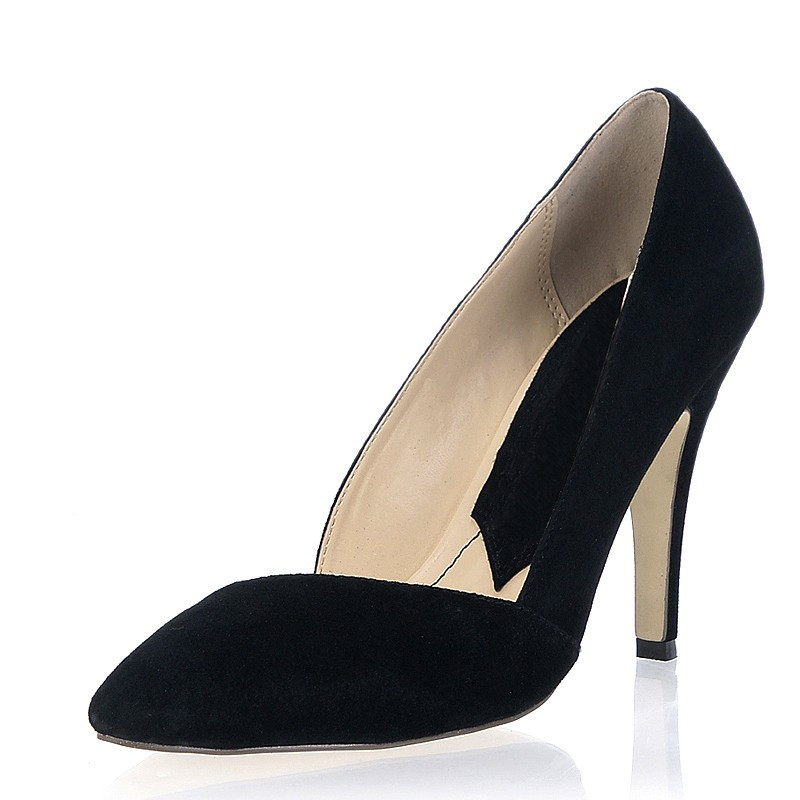 Black Wedding Shoes
 Mid Heel Closed Toes Elegant Black Wedding Shoes For