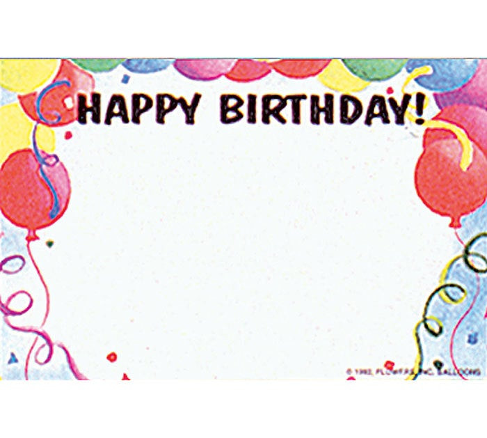 Blank Birthday Card Template
 50 Balloons Happy Birthday Print Florist Blank