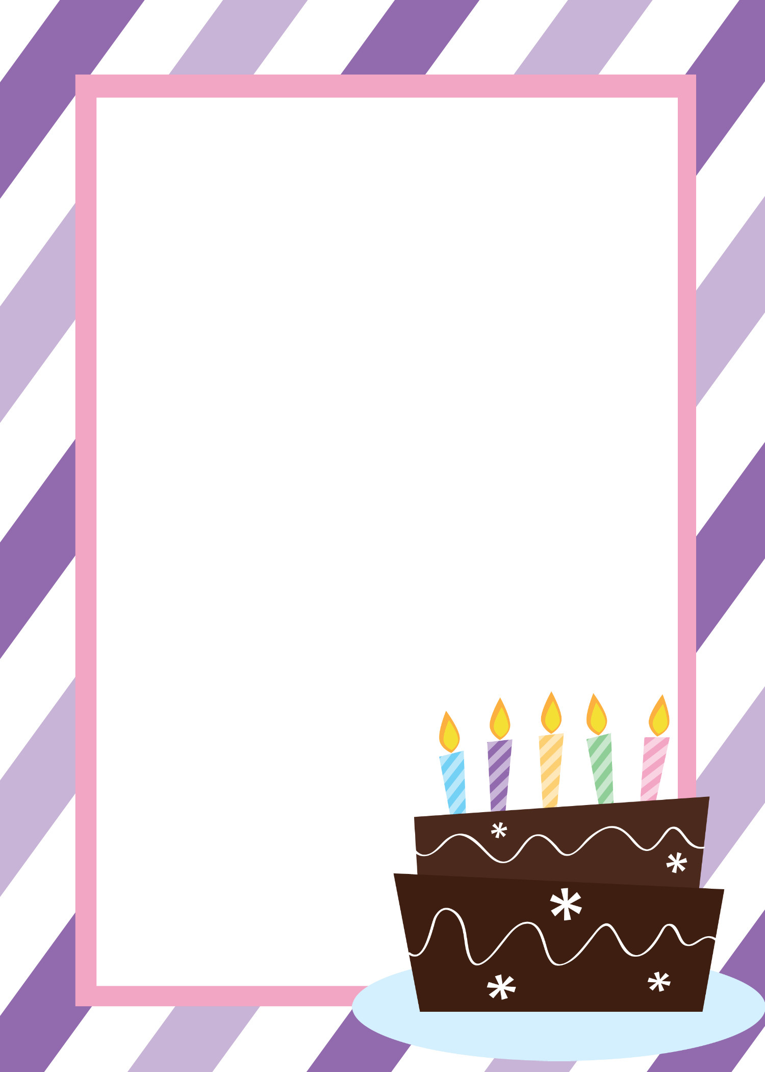 Blank Birthday Card Template
 Free Printable Birthday Invitation Templates