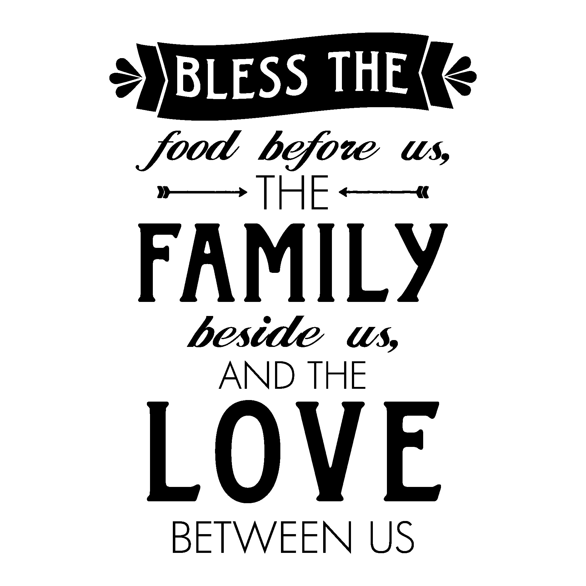 Bless Family Quotes
 Whimsy Bless Food Family Love Wall Quotes™ Decal