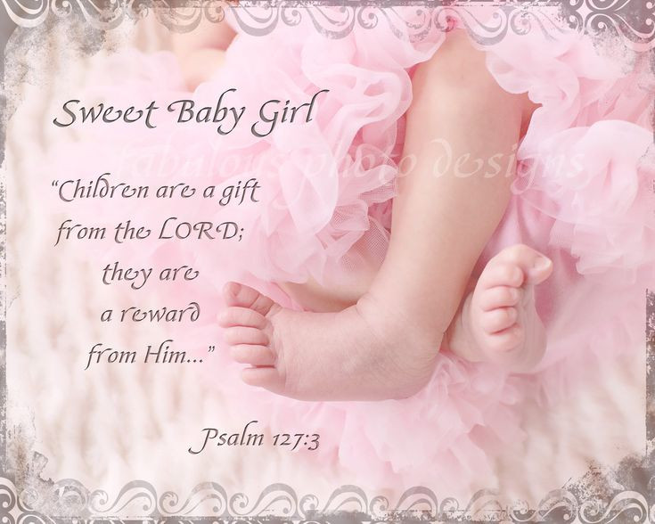 Blessed With A Baby Girl Quotes
 8x10 Sweet Baby Girl or Custom Name & Birthdate Nursery