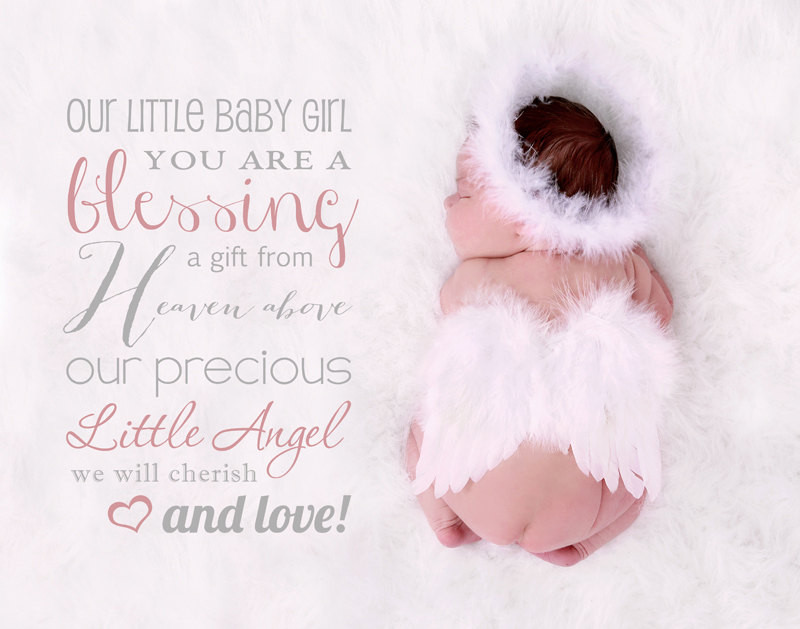 Blessed With A Baby Girl Quotes
 Word Overlay Our little baby girl you by SugarPickle