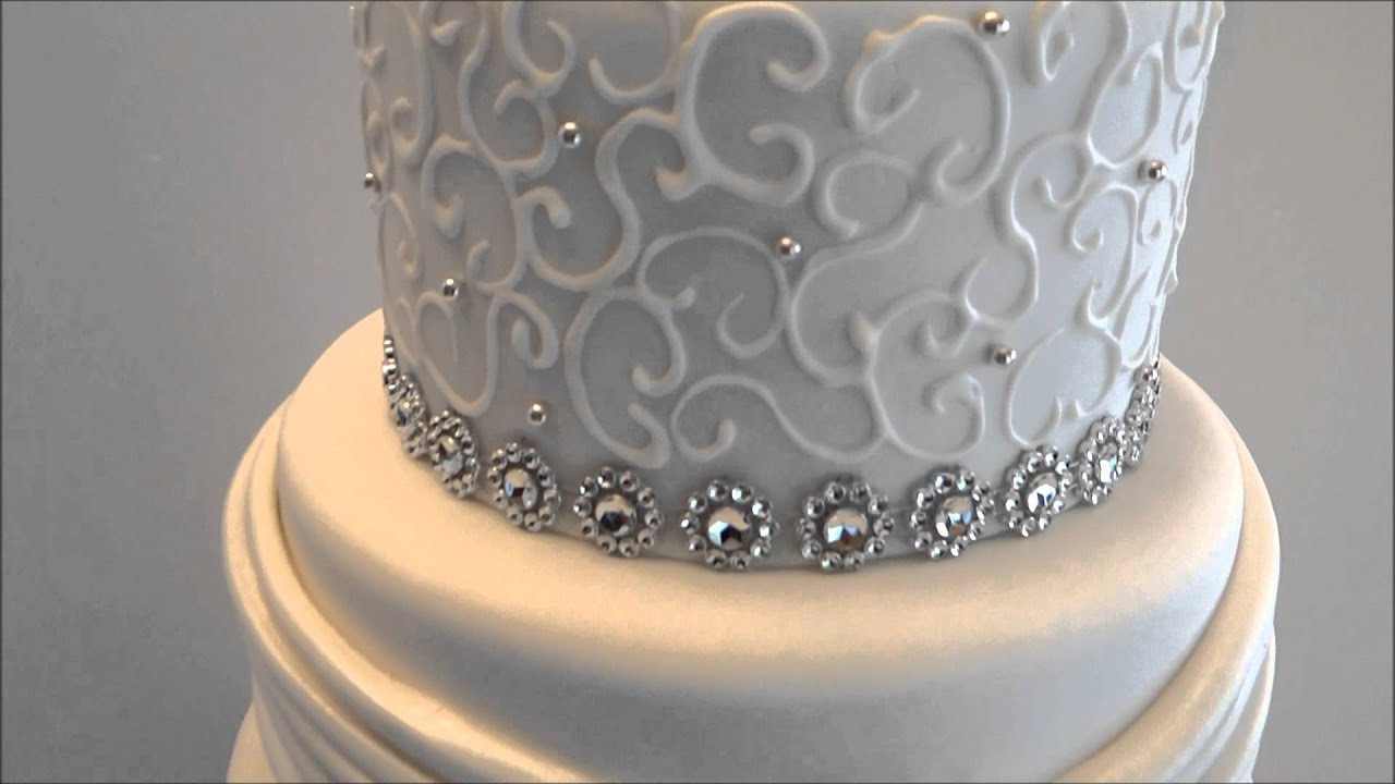 Bling Wedding Cakes
 Renee s Gourmet Cake Elegant and Bling Wedding Cake