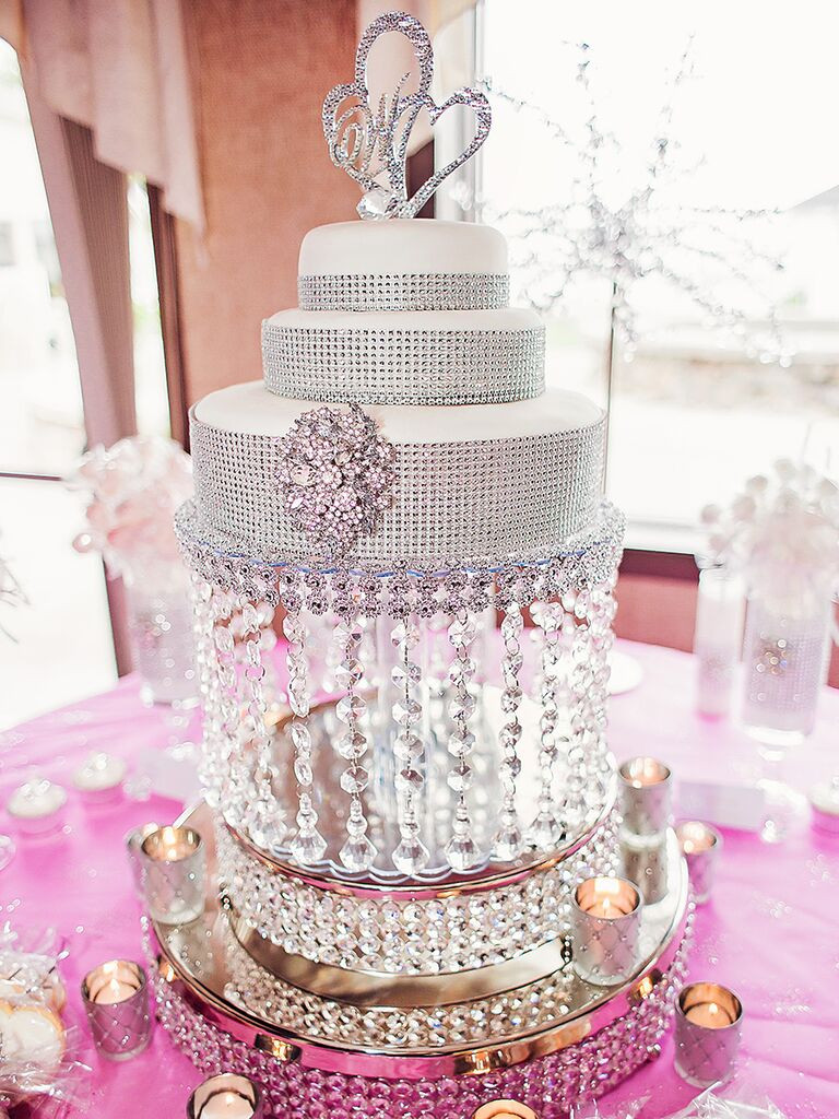 Bling Wedding Cakes
 18 Wedding Cakes With Bling That Steal the Show