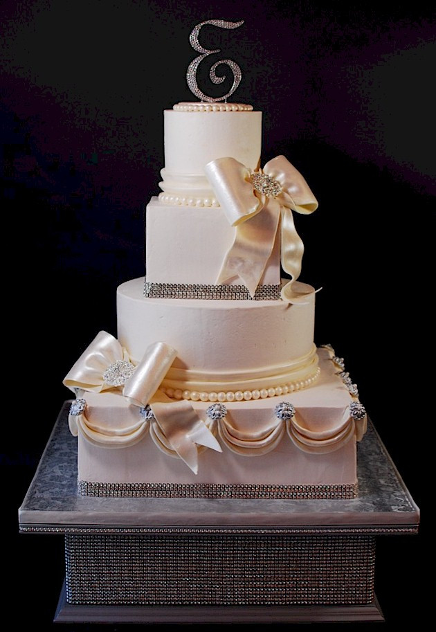 Bling Wedding Cakes
 Cup a Dee Cakes Blog Super Bling Rhinestone Wedding Cake