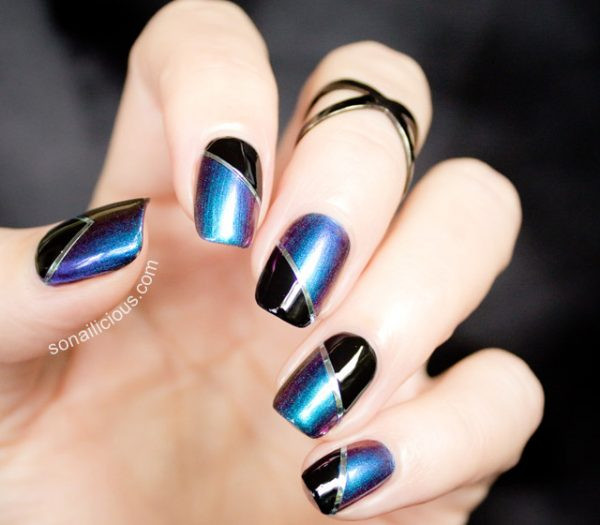 Blue And Black Nail Designs
 100 Gorgeous Blue Nail Designs For Girls